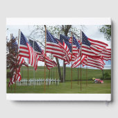 Flaggen und Grenzübergänge zu militärischen Gedenk Gästebuch (Rückseite)