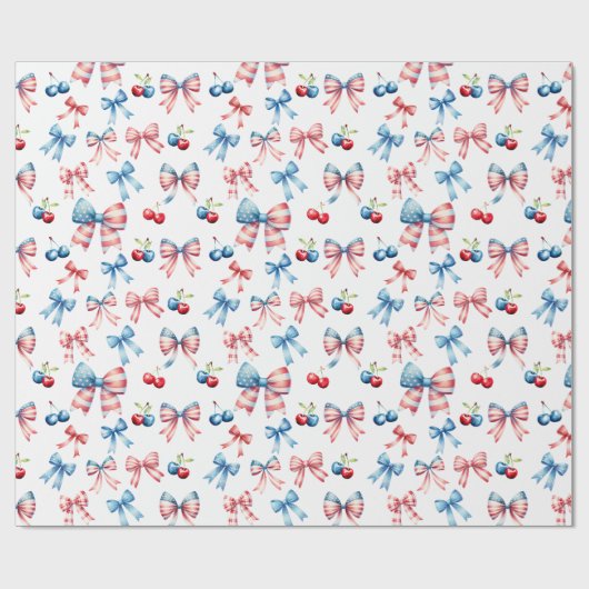 Flaggen und Kirschen Geschenkpapier (Flach)