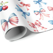 Flaggen und Kirschen Geschenkpapier (Rolleneckpunkt)