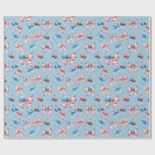 Flaggen und Kirschen Geschenkpapier (Flach)