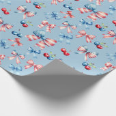 Flaggen und Kirschen Geschenkpapier (Ecke)