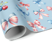 Flaggen und Kirschen Geschenkpapier (Rolleneckpunkt)