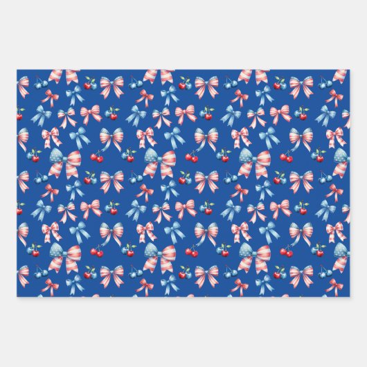 Flaggen und Kirschen Geschenkpapier Set (Vorderseite 3)