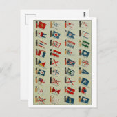 "Flaggen und Knoten" Postkarte (Vorne/Hinten)
