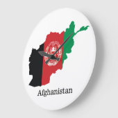 Flaggen und Länder Afghanistan Große Wanduhr (Winkel)
