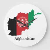 Flaggen und Länder Afghanistan Große Wanduhr (Vorderseite)