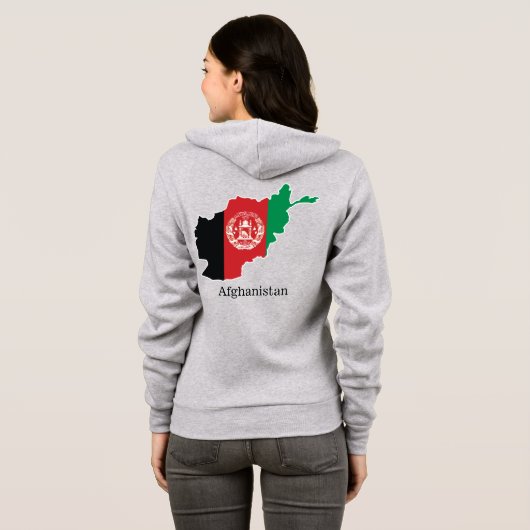 Flaggen und Länder Afghanistan Hoodie (Schwarz voll)
