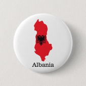 Flaggen und Länder Albanien Button (Vorderseite)