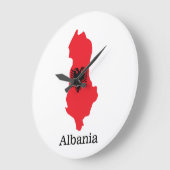 Flaggen und Länder Albanien Große Wanduhr (Winkel)