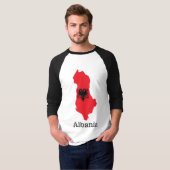 Flaggen und Länder Albanien T - Shirt (Vorne ganz)