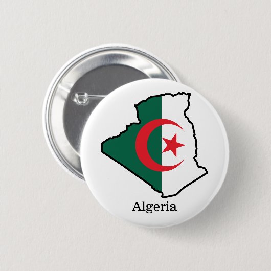 Flaggen und Länder Algerien Button (Vorne & Hinten)