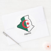 Flaggen und Länder Algerien Runder Aufkleber (Umschlag)