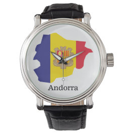 Flaggen und Länder Andorra Armbanduhr