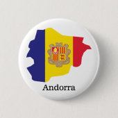 Flaggen und Länder Andorra Button (Vorderseite)