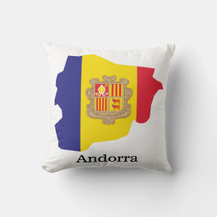 Flaggen und Länder Andorra Kissen