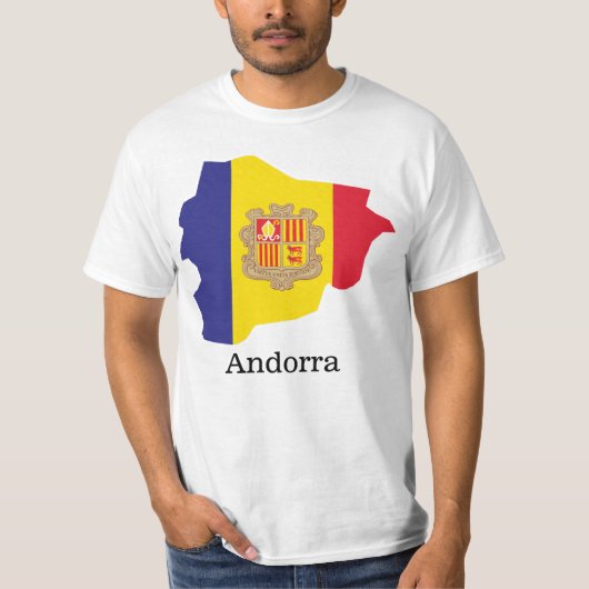 Flaggen und Länder Andorra T-Shirt (Vorderseite)