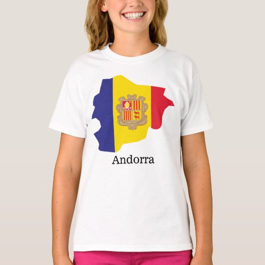 Flaggen und Länder Andorra T-Shirt (Vorderseite)