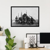 Flaggen und Offiziere in der Nähe von Washington,  Poster (Heimbüro)