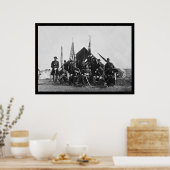 Flaggen und Offiziere in der Nähe von Washington,  Poster (Küche)