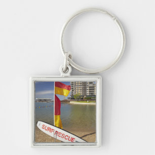 Flaggen und Surf-Rettungsboard Schlüsselanhänger