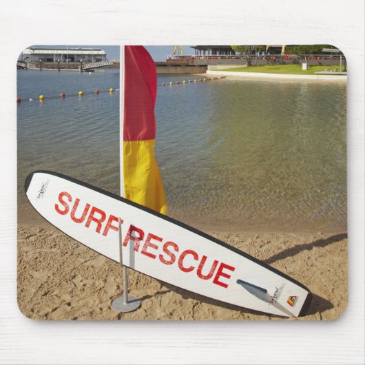 Flaggen und Surf-Rettungsbrett Mousepad (Vorne)