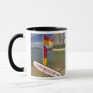 Flaggen und Surf-Rettungsbrett Tasse