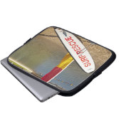 Flaggen und Surfbrett Laptopschutzhülle (Vorne Knopf)