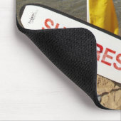 Flaggen und Surfbrett Mousepad (Ecke)