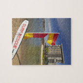 Flaggen und Surfbrett Puzzle (Horizontal)