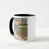 Flaggen und Surfbrett Tasse (Vorderseite Links)