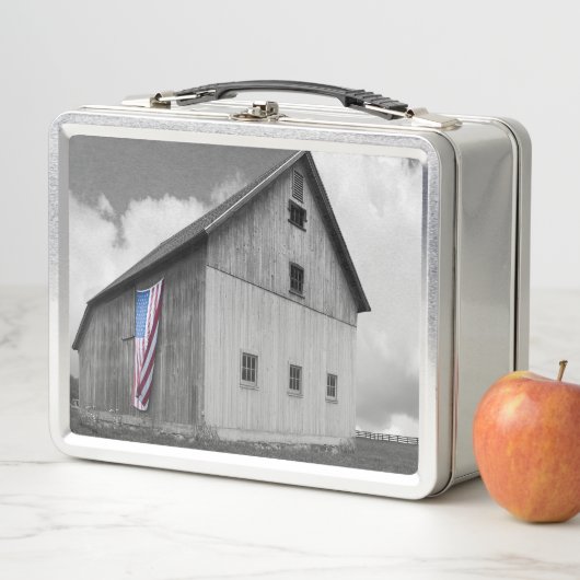 Flaggen unserer Bauern - Stall mit amerikanischer Metall Brotdose (Beispiel)