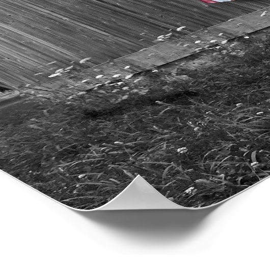 Flaggen unserer Bauern - Stall mit amerikanischer Poster (Ecke)