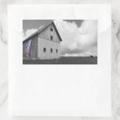 Flaggen unserer Bauern - Stall mit amerikanischer  Rechteckiger Aufkleber (Tasche)