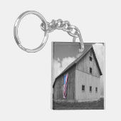 Flaggen unserer Bauern - Stall mit amerikanischer Schlüsselanhänger (Vorderseite links)