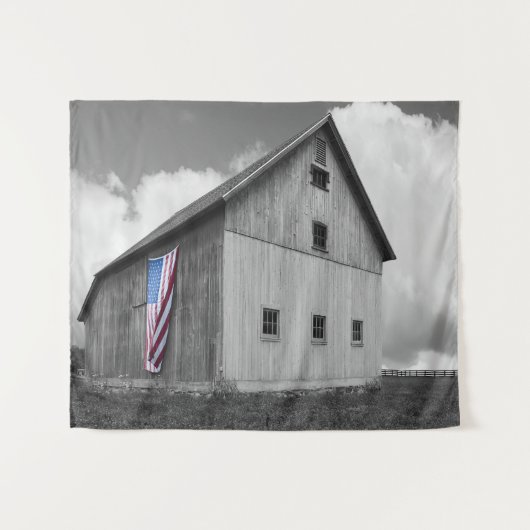 Flaggen unserer Bauern - Stall mit amerikanischer Wandteppich (Vorderseite (Horizontal))