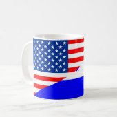 Flaggen-USA-Zählung Vereinigter Staaten Amerika Kaffeetasse (Vorderseite Links)