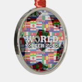 Flaggen-Verzierung des Silbernes Ornament (Rechts)