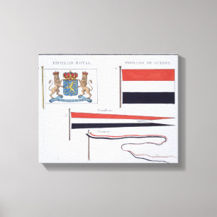 Flaggen vom Königreich der Niederlande, von a Leinwanddruck