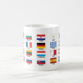 Flaggen von 28 europäischen Gewerkschaft Kaffeetasse (Mittel)