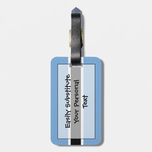 Flaggen von Botswana Easy ID Personal Gepäckanhänger (Rückseite vertikal)