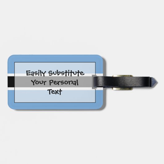 Flaggen von Botswana Easy ID Personal Gepäckanhänger (Rückseite horizontal)