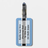 Flaggen von Botswana Easy ID Personal Gepäckanhänger (Rückseite vertikal)