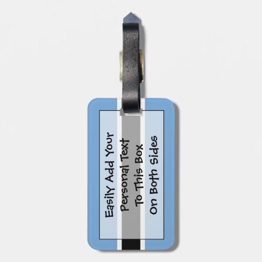 Flaggen von Botswana Easy ID Personal Gepäckanhänger (Rückseite vertikal)