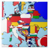 Flaggen von Europa Fliese (Vorderseite)