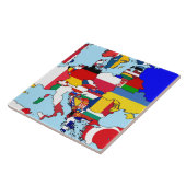 Flaggen von Europa Fliese (Seite)