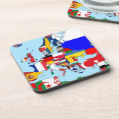 Flaggen von Europa Untersetzer (Linke Seite)