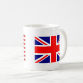 Flaggen von Großbritannien und den USA Side Kaffeetasse (VorderseiteRechts)