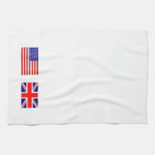 Flaggen von Großbritannien und den USA Side Küchentuch (Horizontal)