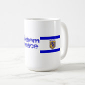 Flaggen von Israel und von Jerusalem Kaffeetasse (VorderseiteRechts)