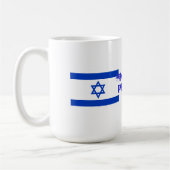 Flaggen von Israel und von Jerusalem Kaffeetasse (Links)